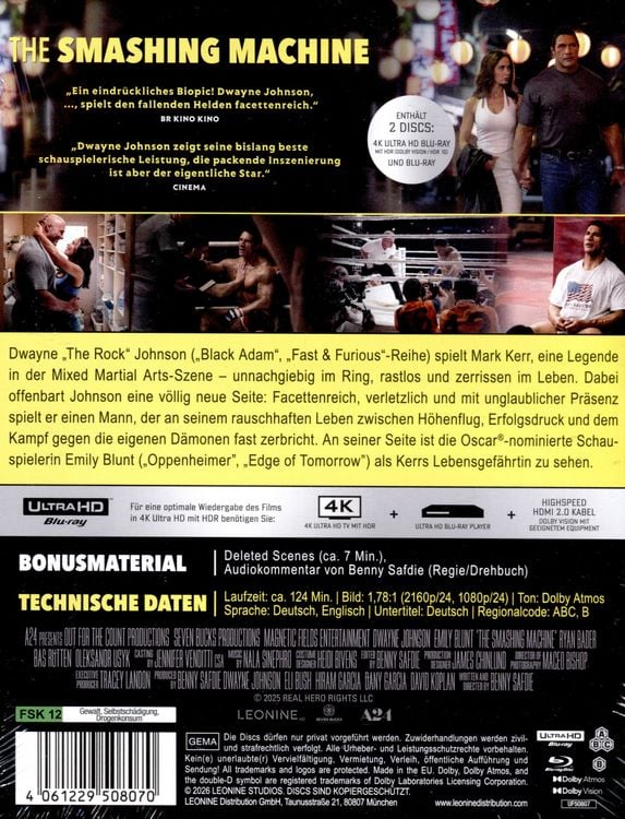 Produktbild: The Smashing Machine - Steelbook - Limited Edition (4K Ultra HD) (+ Blu-ray)