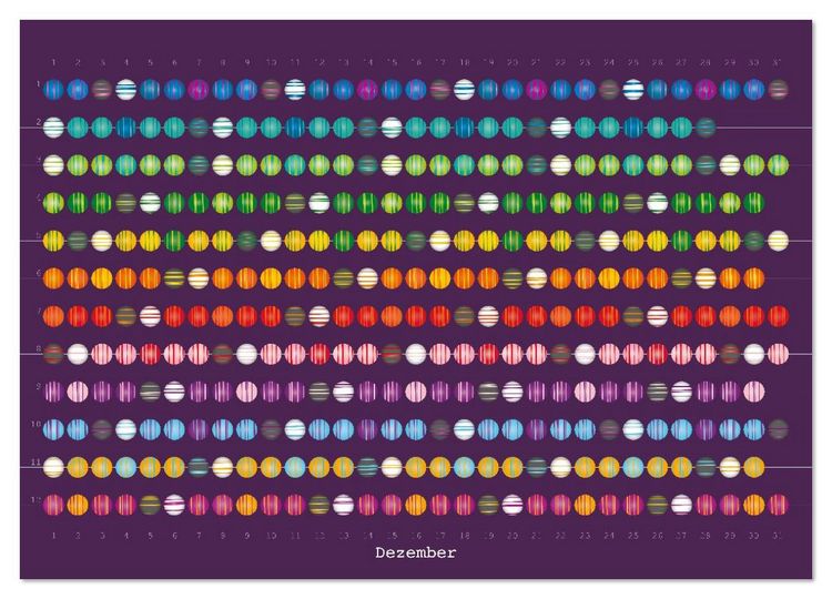 Produktbild: Perlenkalender (hochwertiger Premium Wandkalender 2026 DIN A2 quer), Kunstdruck in Hochglanz
