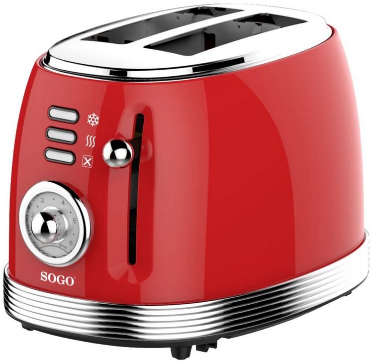 Produktbild: SOGO Human Technology Toaster Kontrollleuchte, Toastfunktion Rot (metallic)