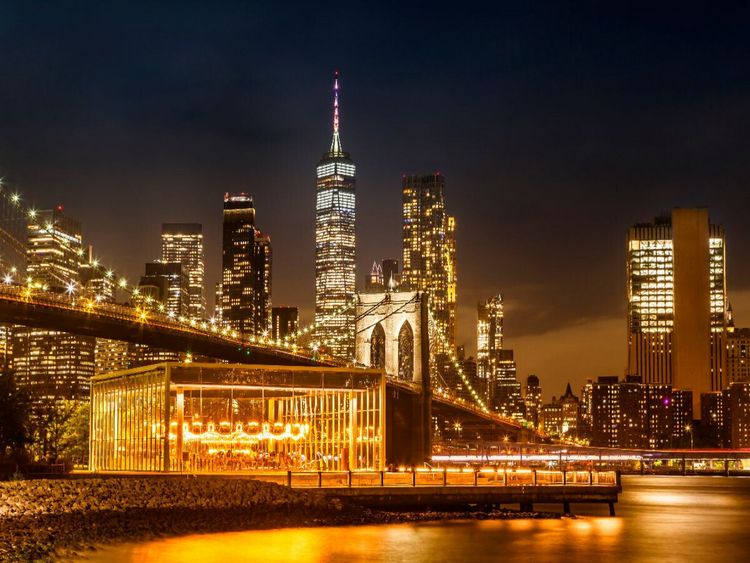 Produktbild: CALVENDO Puzzle Malerische Manhattan Impression aus Brooklyn | 1000 Teile Lege-Gr&ouml;&szlig;e 64x48cm Foto-Puzzle f&uuml;r gl&uuml;ckliche Stunden