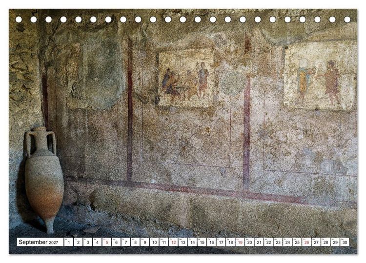 Produktbild: Versteinerte Stadt Pompeji (Tischkalender 2027 DIN A5 quer), CALVENDO Monatskalender