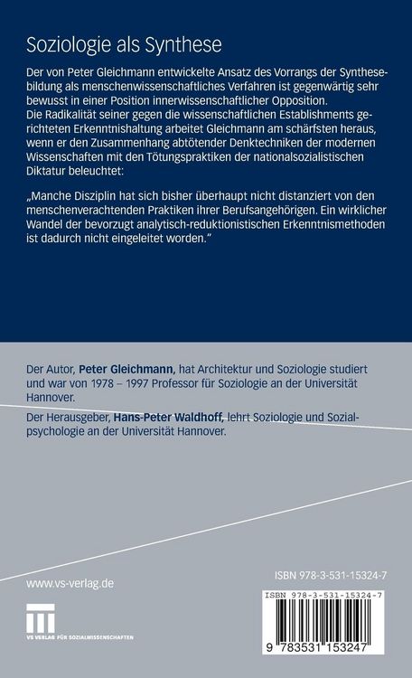 Produktbild: Soziologie als Synthese
