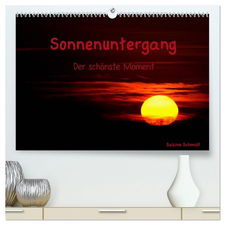 Produktbild: Sonnenuntergang (hochwertiger Premium Wandkalender 2026 DIN A2 quer), Kunstdruck in Hochglanz