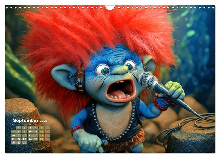 Produktbild: Trolls rocken ab (Wandkalender 2026 DIN A3 quer), CALVENDO Monatskalender