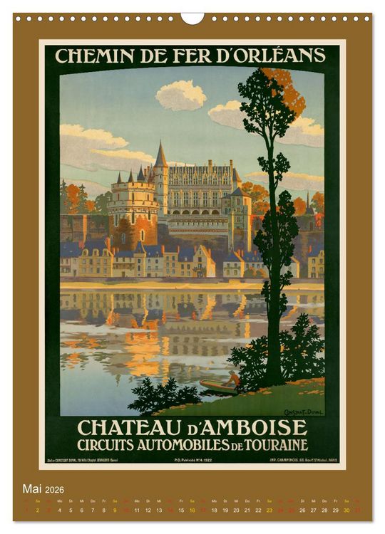 Produktbild: Historische Reiseplakate (Wandkalender 2026 DIN A3 hoch), CALVENDO Monatskalender