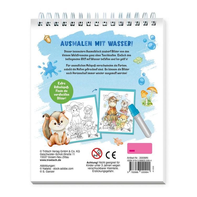 Produktbild: Tr&ouml;tsch Wassermalspa&szlig; mit Zauberstift Waldfreunde