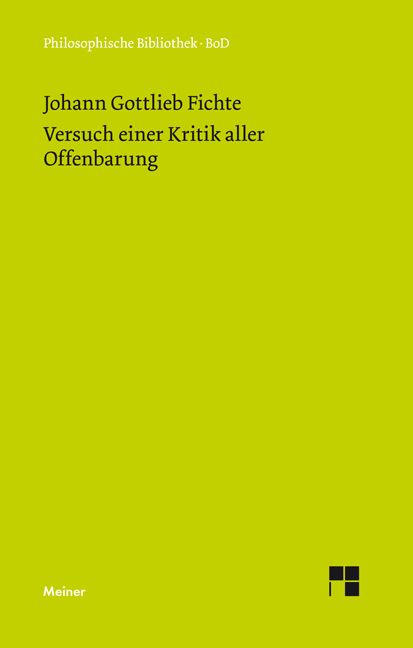 Produktbild: Versuch einer Kritik aller Offenbarung (1792)