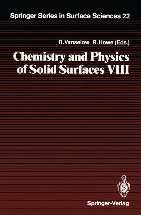 Produktbild: Chemistry and Physics of Solid Surfaces VIII