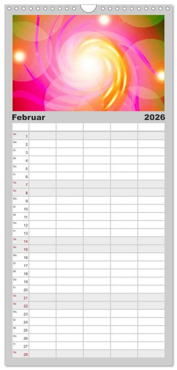 Produktbild: Familienplaner 2026 - Energie-Spiralen mit 5 Spalten (Wandkalender, 21 x 45 cm) CALVENDO