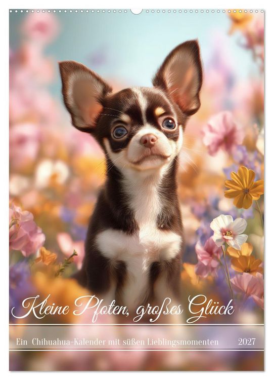 Produktbild: Kleine Pfoten, gro&szlig;es Gl&uuml;ck (Wandkalender 2027 DIN A2 hoch), CALVENDO Monatskalender