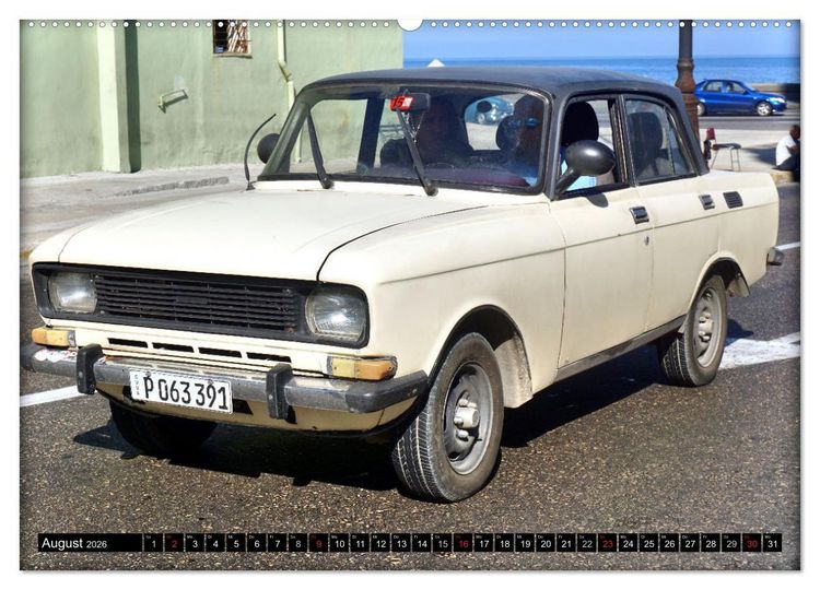 Produktbild: AUTO-LEGENDE MOSKWITSCH (hochwertiger Premium Wandkalender 2026 DIN A2 quer), Kunstdruck in Hochglanz