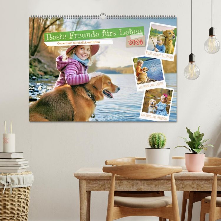 Produktbild: Beste Freunde f&uuml;rs Leben (Wandkalender 2026 DIN A2 quer), CALVENDO Monatskalender