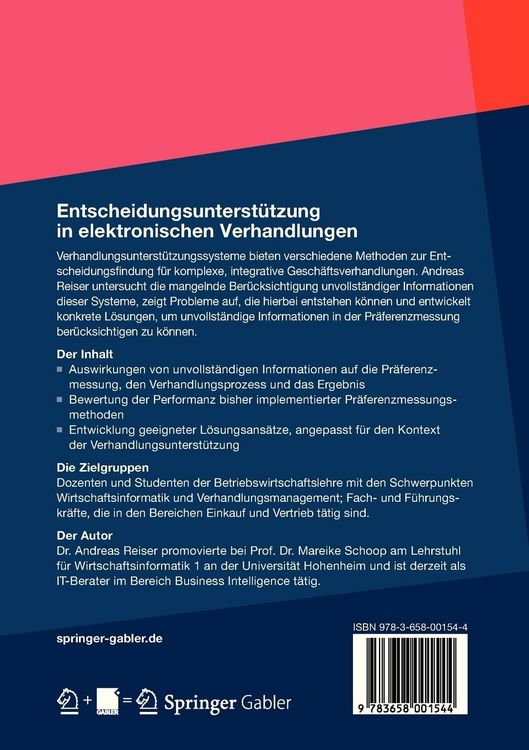 Produktbild: Entscheidungsunterst&uuml;tzung in elektronischen Verhandlungen