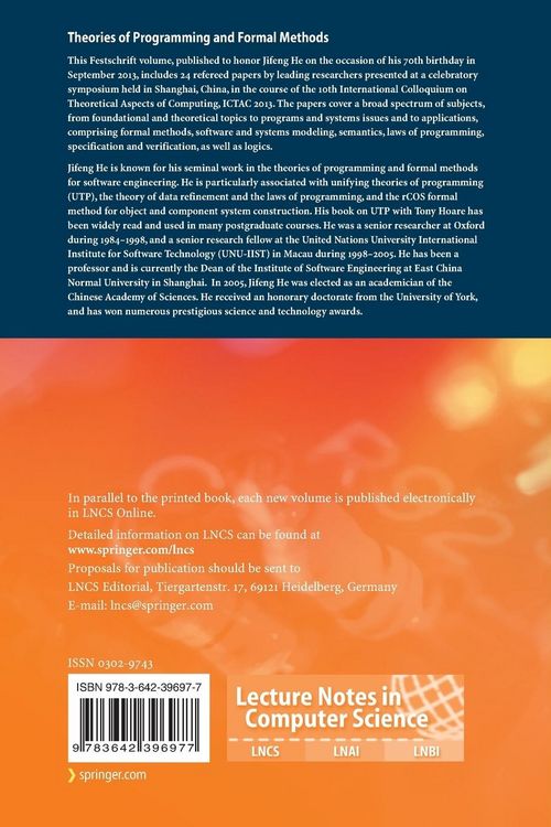 Produktbild: Theories of Programming and Formal Methods