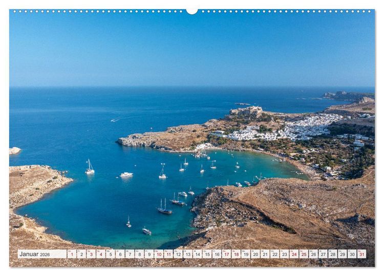 Produktbild: Rhodos und Symi (hochwertiger Premium Wandkalender 2026 DIN A2 quer), Kunstdruck in Hochglanz