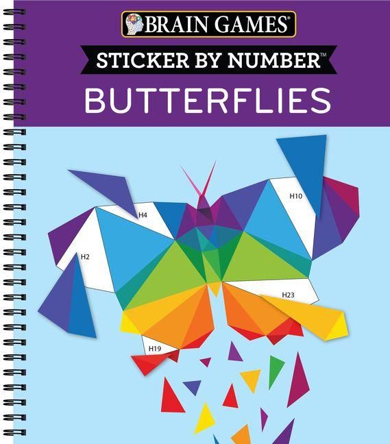 Produktbild: Brain Games - Sticker by Number: Butterflies (14 Images to Sticker)