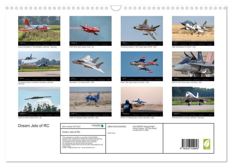 Produktbild: Dream Jets of RC (Wall Calendar 2026 DIN A3 landscape), CALVENDO 12 Month Wall Calendar