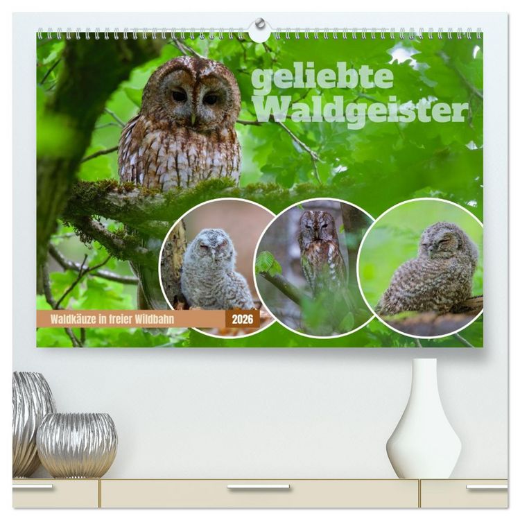 Produktbild: geliebte Waldgeister (hochwertiger Premium Wandkalender 2026 DIN A2 quer), Kunstdruck in Hochglanz