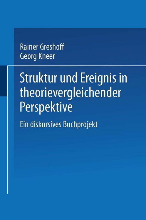 Produktbild: Struktur und Ereignis in theorievergleichender Perspektive