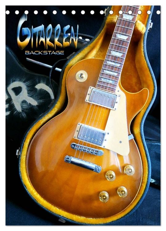 Produktbild: Gitarren backstage (Tischkalender 2026 DIN A5 hoch), CALVENDO Monatskalender