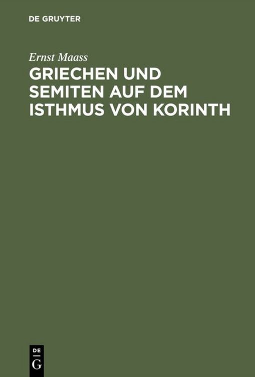 Produktbild: Griechen und Semiten auf dem Isthmus von Korinth