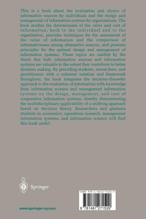 Produktbild: The Economic Value of Information