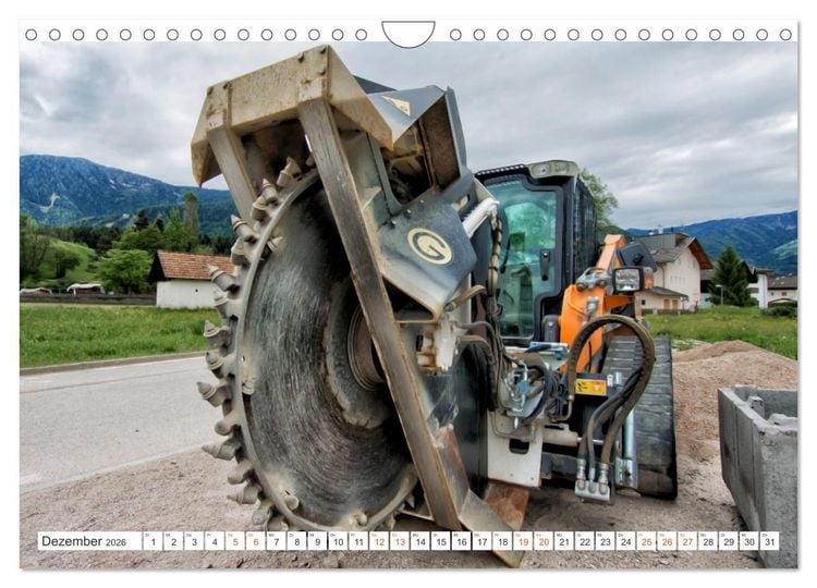 Produktbild: Baumaschinen - Maschinen auf der Baustelle (Wandkalender 2026 DIN A4 quer), CALVENDO Monatskalender
