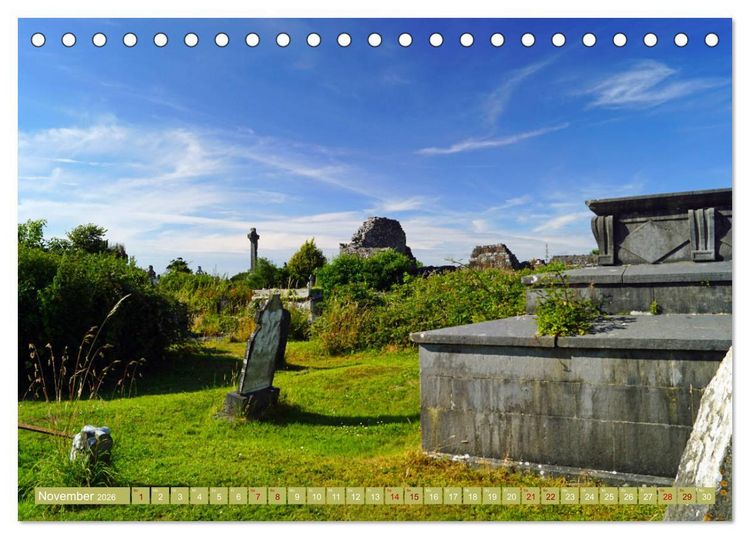 Produktbild: Ehrf&uuml;rchtige Stille - Friedh&ouml;fe in Irland (Tischkalender 2026 DIN A5 quer), CALVENDO Monatskalender