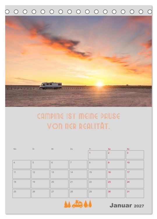 Produktbild: Camping - Hotel kann jeder! (Tischkalender 2027 DIN A5 hoch), CALVENDO Monatskalender