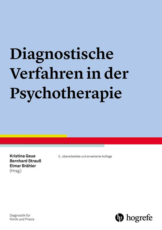 Produktbild: Diagnostische Verfahren in der Psychotherapie