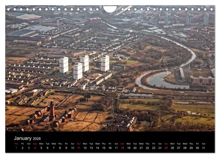 Produktbild: Glasgow from the Air (Wall Calendar 2026 DIN A4 landscape), CALVENDO 12 Month Wall Calendar