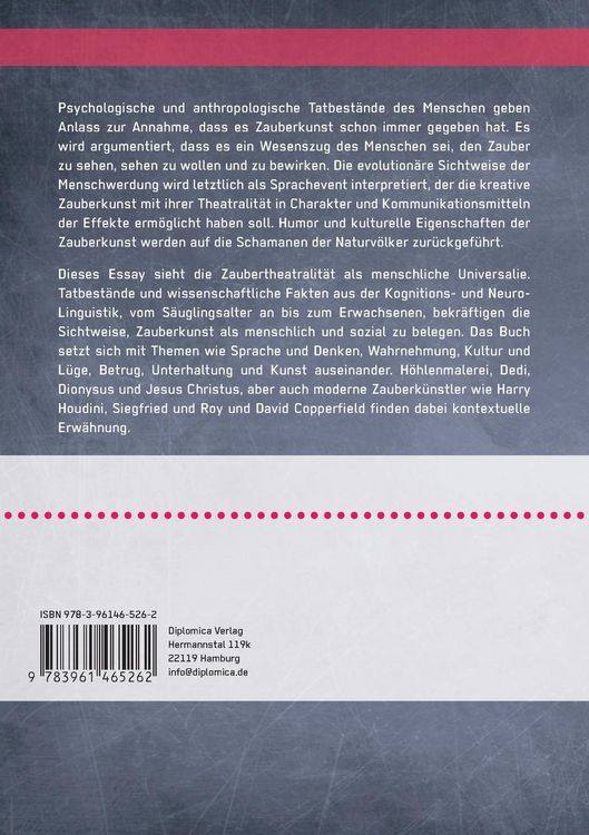 Produktbild: Theatralit&auml;t der Zauberkunst. Ein Essay zur Praxis und Theorie der Zauberkunst