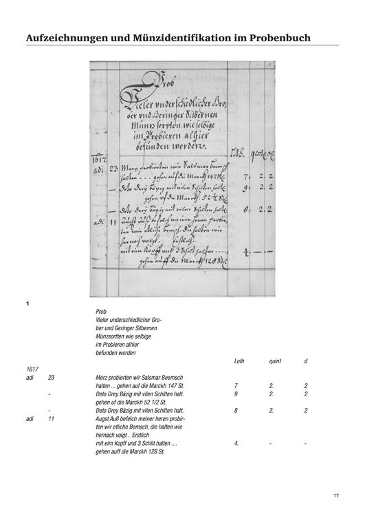 Produktbild: Das Sankt Galler Probenbuch. Aufzeichnungen von M&uuml;nzproben der Stadt St. Gallen von 1617 bis 1695, 1. Auflage 2024