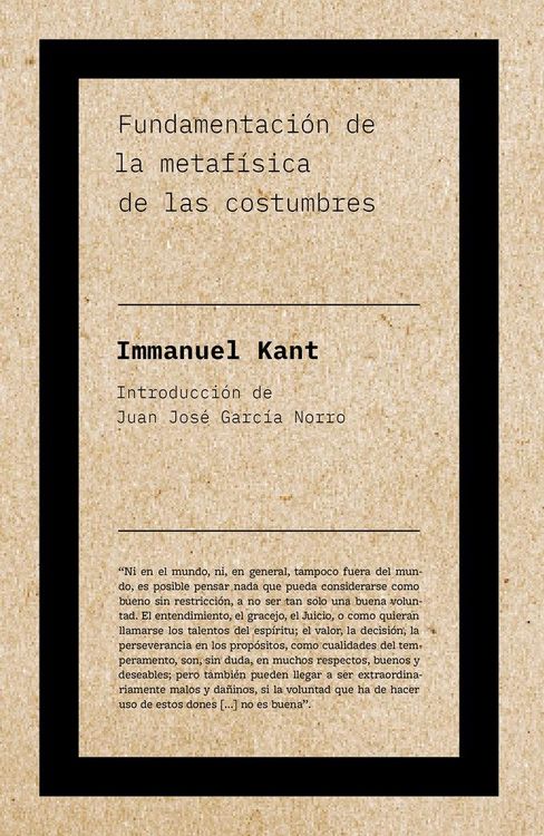 Produktbild: Fundamentaci&oacute;n de la metaf&iacute;sica de las costumbres