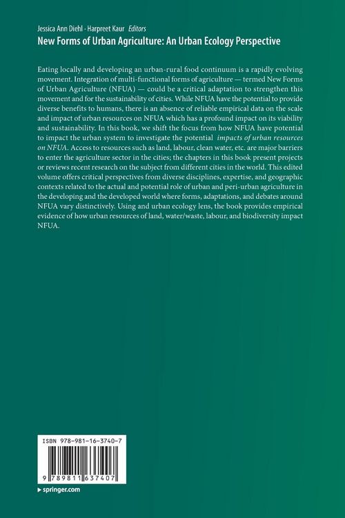 Produktbild: New Forms of Urban Agriculture: An Urban Ecology Perspective