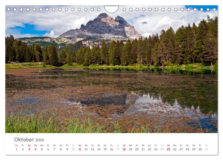 Produktbild: S&uuml;dtirol - Land der Berge und Seen (Wandkalender 2026 DIN A4 quer), CALVENDO Monatskalender