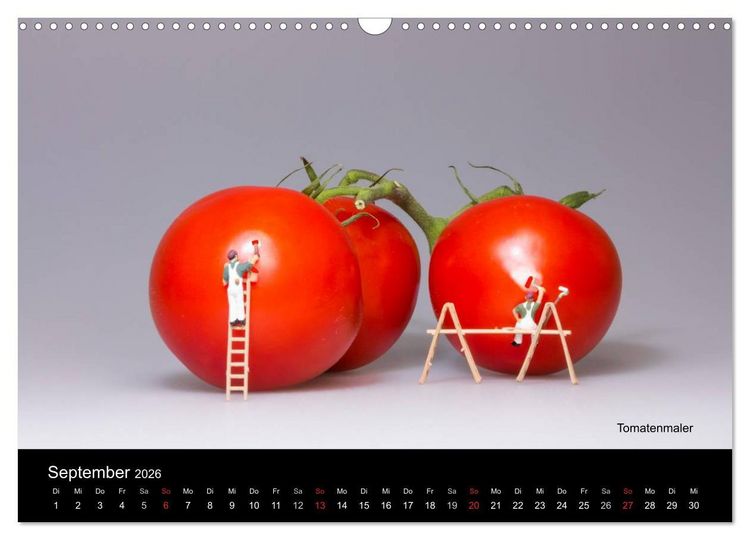 Produktbild: Tomatenmaler ... und andere Mini-Welten (Wandkalender 2026 DIN A3 quer), CALVENDO Monatskalender