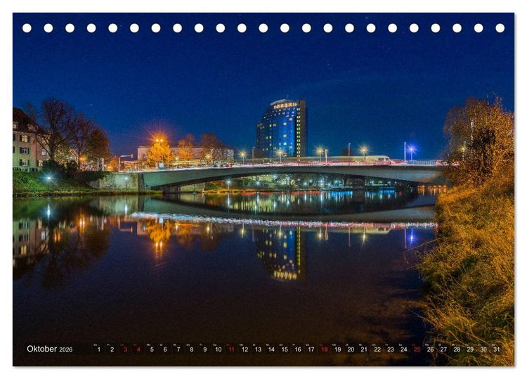 Produktbild: Ulm f&uuml;r Nachtspatzen (Tischkalender 2026 DIN A5 quer), CALVENDO Monatskalender