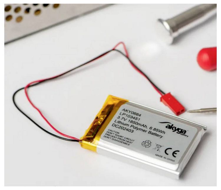 Produktbild: Akyga LP475085 Akkupack x Spezial-Akku LiPo 3.7V 2500 mAh