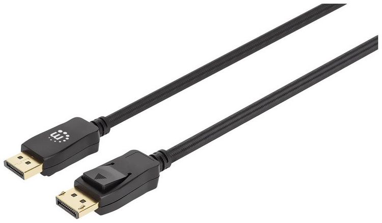 Produktbild: Manhattan DisplayPort Anschlusskabel DisplayPort Stecker, DisplayPort Stecker 2.00 m Schwarz 353618 8K UHD DisplayPort-Kabel