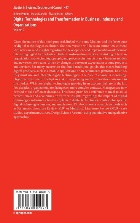 Produktbild: Digital Technologies and Transformation in Business, Industry and Organizations