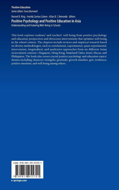 Produktbild: Positive Psychology and Positive Education in Asia