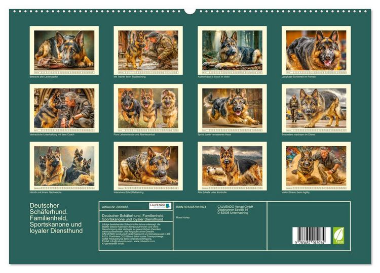 Produktbild: Deutscher Sch&auml;ferhund. Familienheld, Sportskanone und loyaler Diensthund (hochwertiger Premium Wandkalender 2026 DIN A2 quer), Kunstdruck in Hochglanz