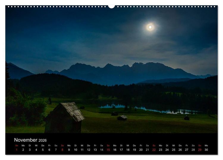 Produktbild: Licht &uuml;ber oberbayrischen Bergen und Seen (hochwertiger Premium Wandkalender 2026 DIN A2 quer), Kunstdruck in Hochglanz