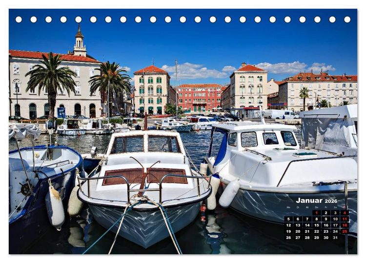 Produktbild: Kroatien - Split und die dalmatinische K&uuml;ste (Tischkalender 2026 DIN A5 quer), CALVENDO Monatskalender