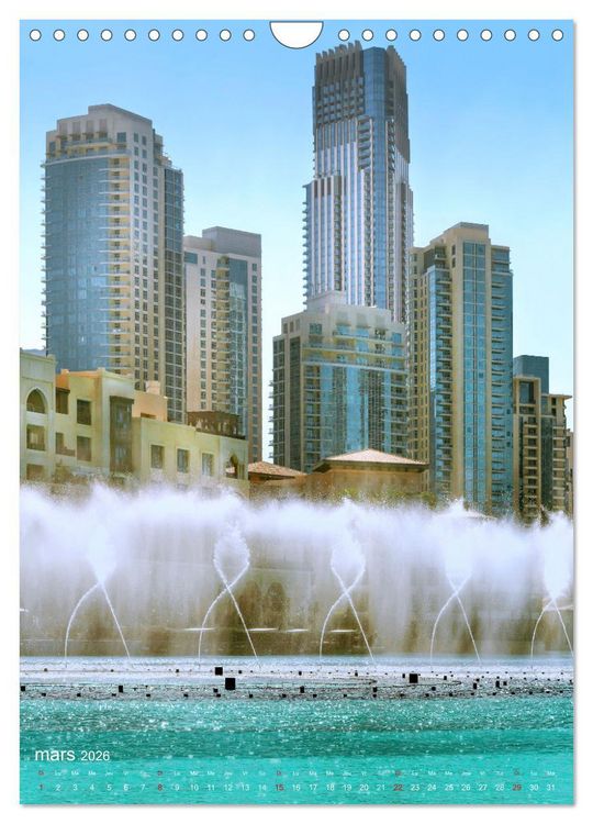 Produktbild: &Eacute;mirats Arabes Unis &ndash; Points forts urbains (Calendrier mural 2026 DIN A4 horizontal), CALVENDO calendrier mensuel