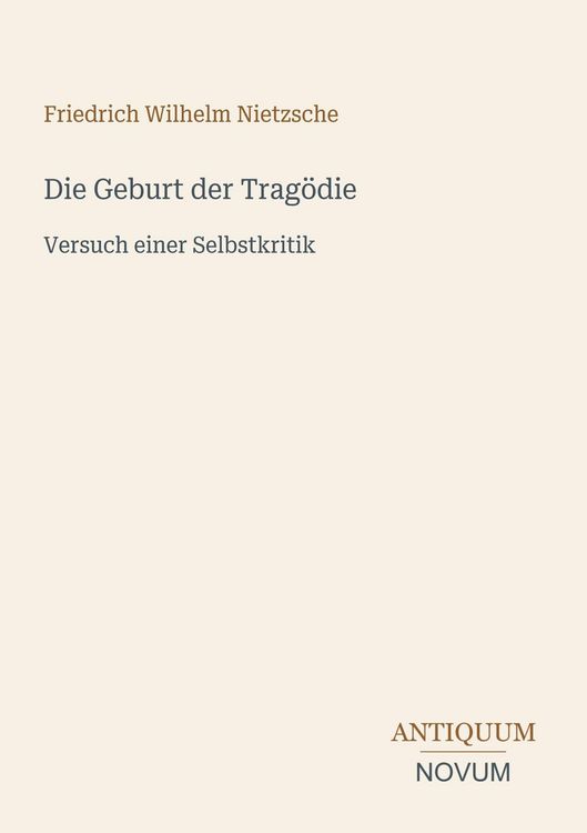 Produktbild: Die Geburt der Trag&ouml;die