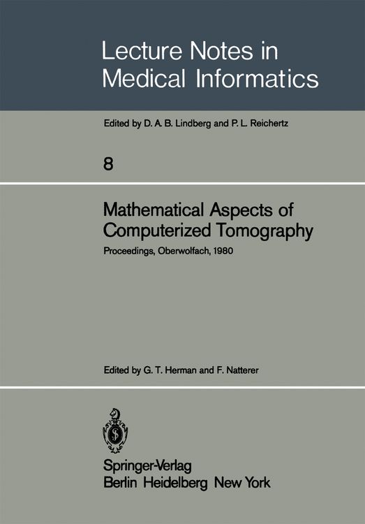Produktbild: Mathematical Aspects of Computerized Tomography