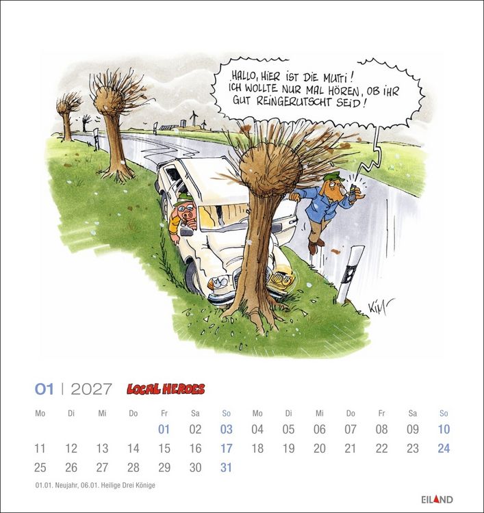 Produktbild: Local Heroes Postkartenkalender 2027 - Vom Leben hinter&acute;m Deich