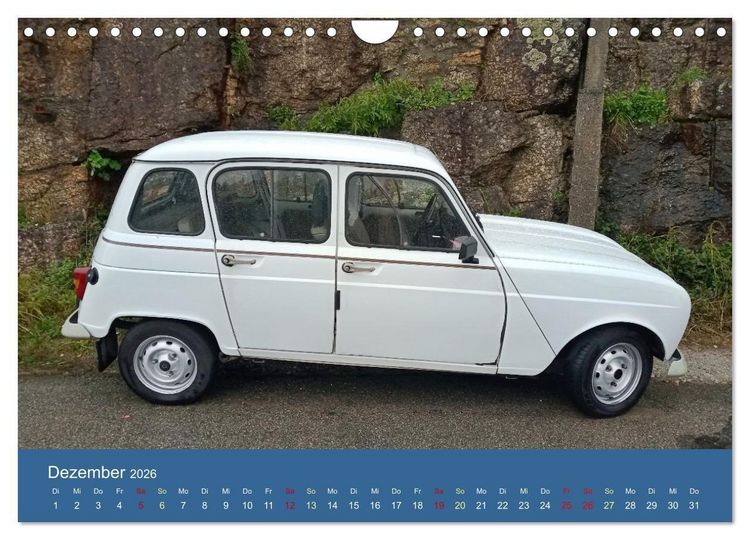 Produktbild: Kultauto aus Frankreich - Renault 4 (Wandkalender 2026 DIN A4 quer), CALVENDO Monatskalender